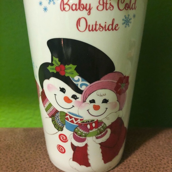 Fitz and Floyd Christmas travel tumblers - Picture 3 of 7